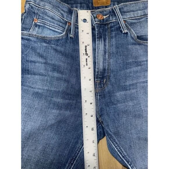 MOTHER The Mid Rise Dazzler Ankle Fray Jeans New Sheriff In Town Size 24 - Picture 8 of 9